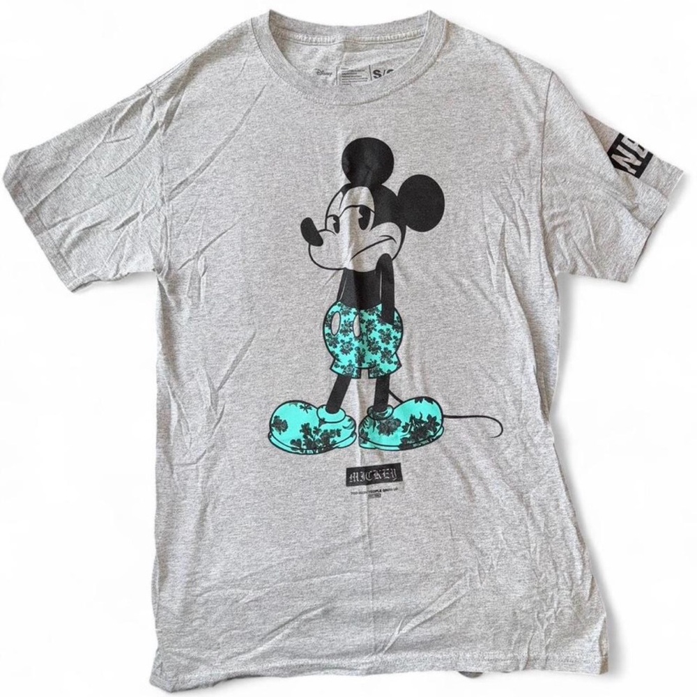 disney mickey mouse light grey graphic tee